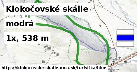 Klokočovské skálie Turistické trasy modrá 