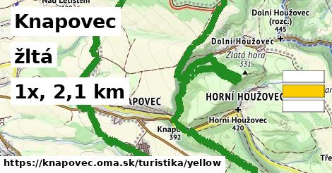 Knapovec Turistické trasy žltá 