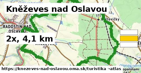 Kněževes nad Oslavou Turistické trasy  