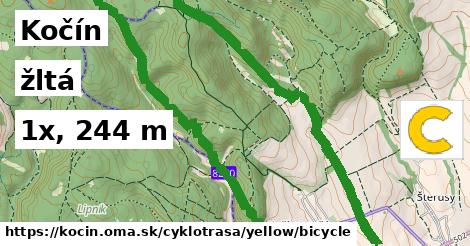 Kočín Cyklotrasy žltá bicycle