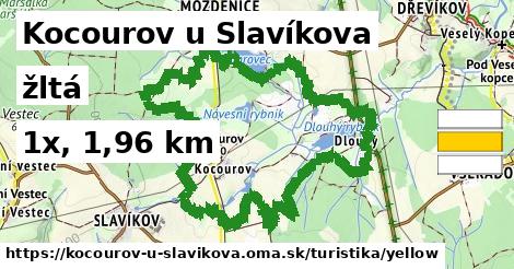 Kocourov u Slavíkova Turistické trasy žltá 