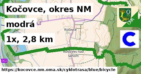 Kočovce, okres NM Cyklotrasy modrá bicycle