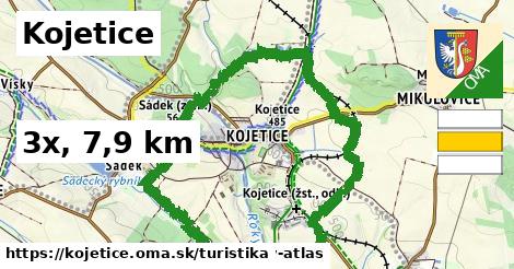 Kojetice Turistické trasy  