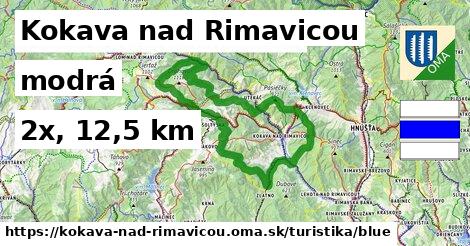 Kokava nad Rimavicou Turistické trasy modrá 