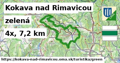 Kokava nad Rimavicou Turistické trasy zelená 