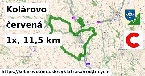 Kolárovo Cyklotrasy červená bicycle