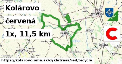 Kolárovo Cyklotrasy červená bicycle