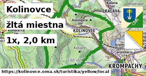 Kolinovce Turistické trasy žltá miestna