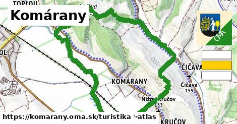 Komárany Turistické trasy  