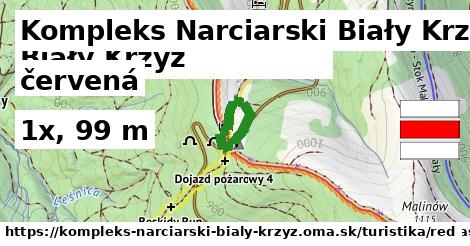 Kompleks Narciarski Biały Krzyż Turistické trasy červená 