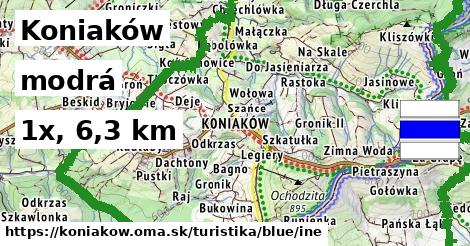 Koniaków Turistické trasy modrá iná