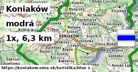 Koniaków Turistické trasy modrá 