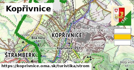 Kopřivnice Turistické trasy strom 