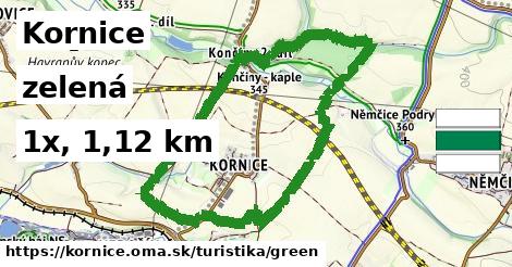 Kornice Turistické trasy zelená 