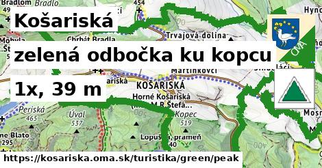 Košariská Turistické trasy zelená odbočka ku kopcu