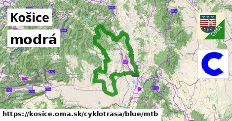 Košice Cyklotrasy modrá mtb