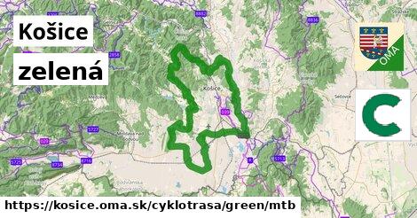 Košice Cyklotrasy zelená mtb