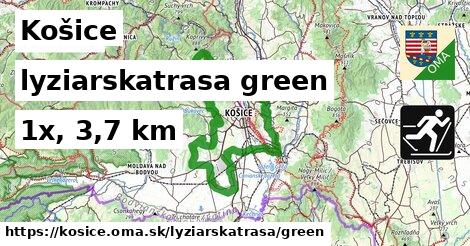 Košice Lyžiarske trasy zelená 