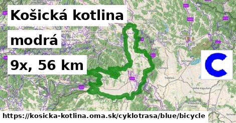 Košická kotlina Cyklotrasy modrá bicycle