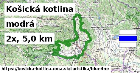 Košická kotlina Turistické trasy modrá iná