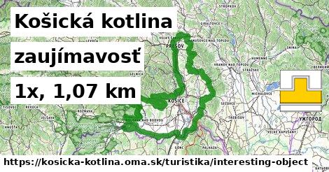 Košická kotlina Turistické trasy zaujímavosť 