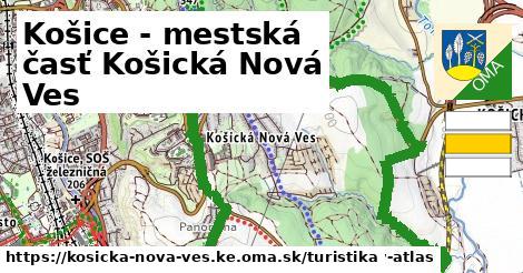 Košice - mestská časť Košická Nová Ves Turistické trasy  