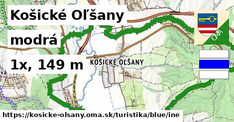 Košické Oľšany Turistické trasy modrá iná