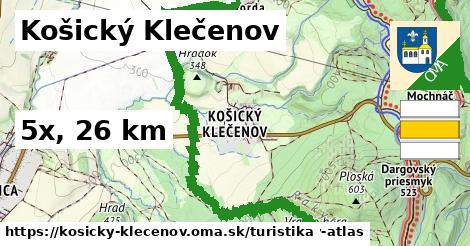 Košický Klečenov Turistické trasy  