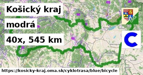 Košický kraj Cyklotrasy modrá bicycle