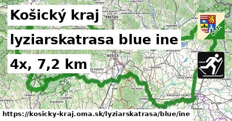 Košický kraj Lyžiarske trasy modrá iná