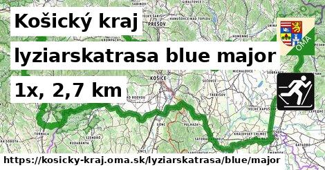 Košický kraj Lyžiarske trasy modrá hlavná
