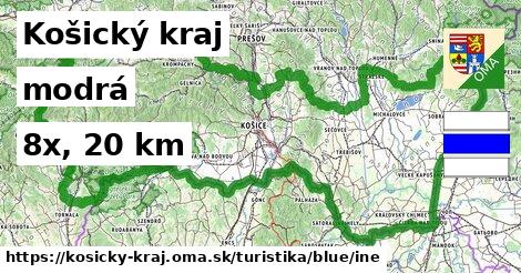 Košický kraj Turistické trasy modrá iná