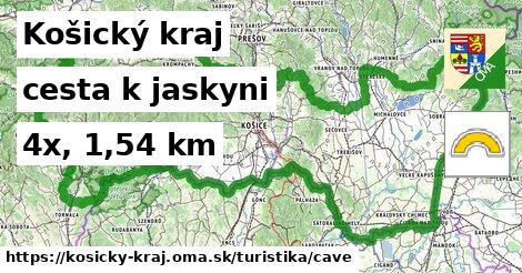 Košický kraj Turistické trasy cesta k jaskyni 