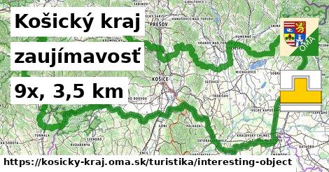 Košický kraj Turistické trasy zaujímavosť 