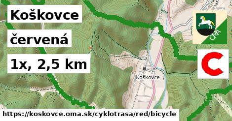 Koškovce Cyklotrasy červená bicycle