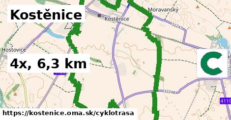 Kostěnice Cyklotrasy  