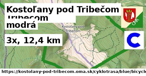 Kostoľany pod Tribečom Cyklotrasy modrá bicycle