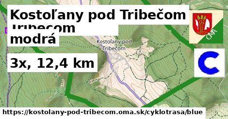 Kostoľany pod Tribečom Cyklotrasy modrá 