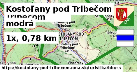 Kostoľany pod Tribečom Turistické trasy modrá 