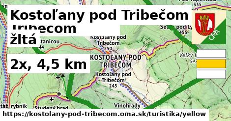 Kostoľany pod Tribečom Turistické trasy žltá 