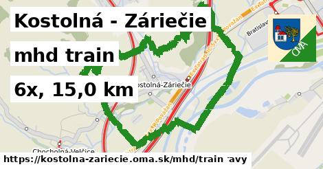 Kostolná - Záriečie Doprava train 