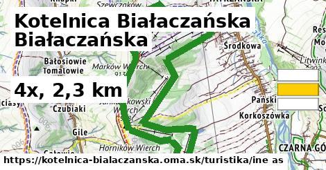 Kotelnica Białaczańska Turistické trasy iná 