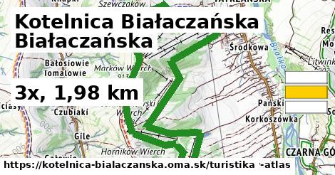 Kotelnica Białaczańska Turistické trasy  