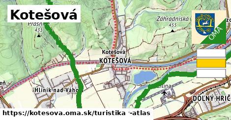 Kotešová Turistické trasy  