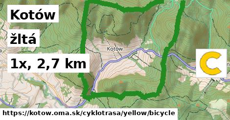 Kotów Cyklotrasy žltá bicycle