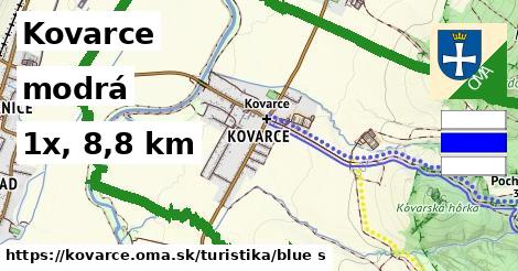 Kovarce Turistické trasy modrá 