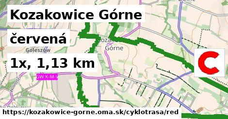 Kozakowice Górne Cyklotrasy červená 