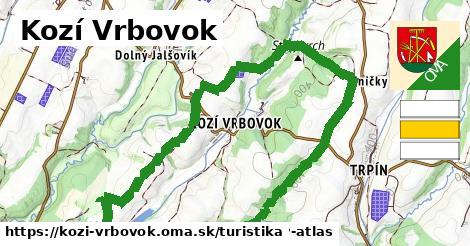 Kozí Vrbovok Turistické trasy  