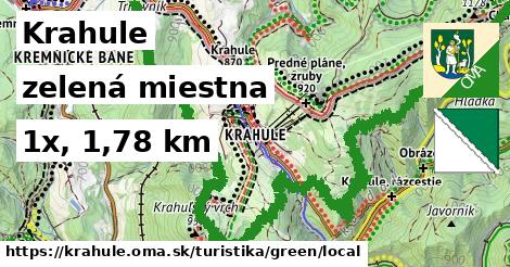 Krahule Turistické trasy zelená miestna