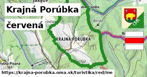 Krajná Porúbka Turistické trasy červená iná